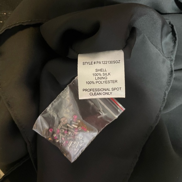 Parker Silk Beaded Mini Dress NWT S Black Gatsby Art Deco Cocktail Party Formal - Picture 8 of 10